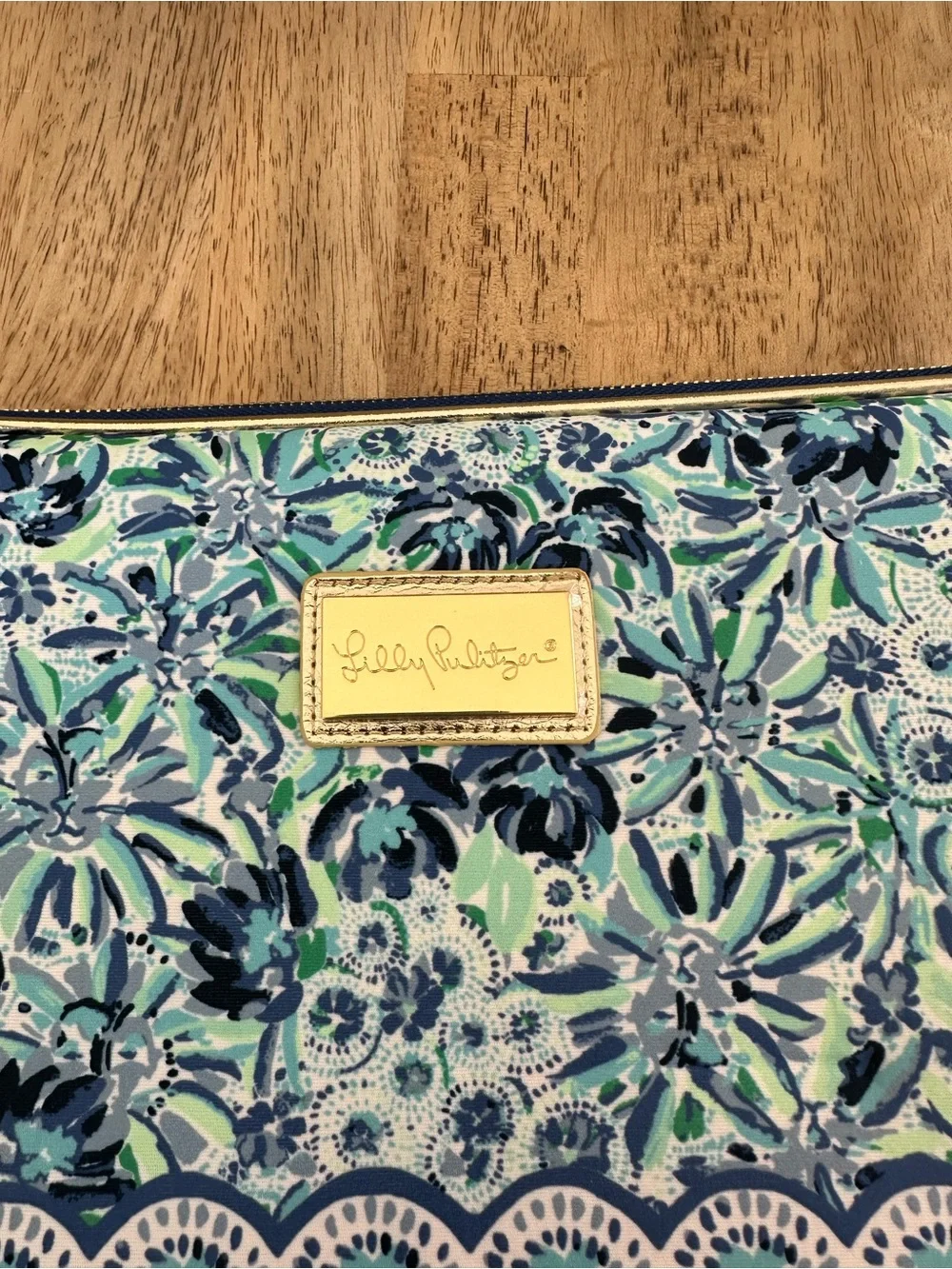 Lilly Pulitzer Blue & Mint Floral Tech Sleeve